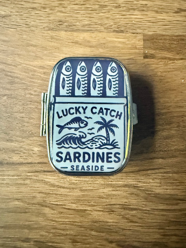 Sardines Lucky Catch mini storage tin