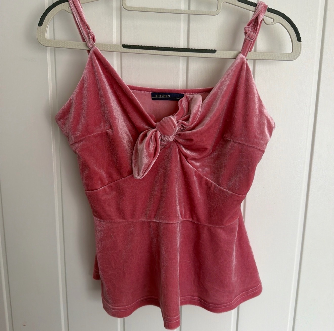 Beautiful KITSCHEN Women's Top Size L Side Zip Adjustable Straps Polyester