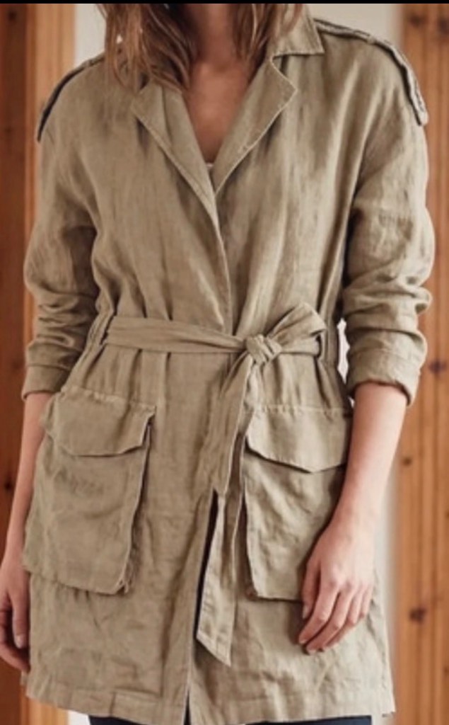 Zara linen military style jacket size XS