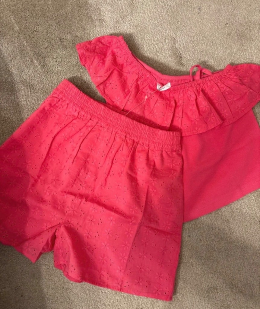 Girls 2 piece shorts and top set