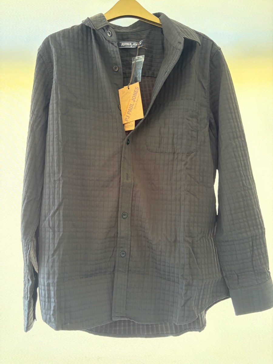 Brand New PJ Paul Jones Dark Brown Textured Shirt – Size M – Smart‑Casual, Holidays & Travel