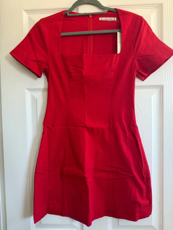 Abercrombie & Fitch short sleeve mini dress Red XS