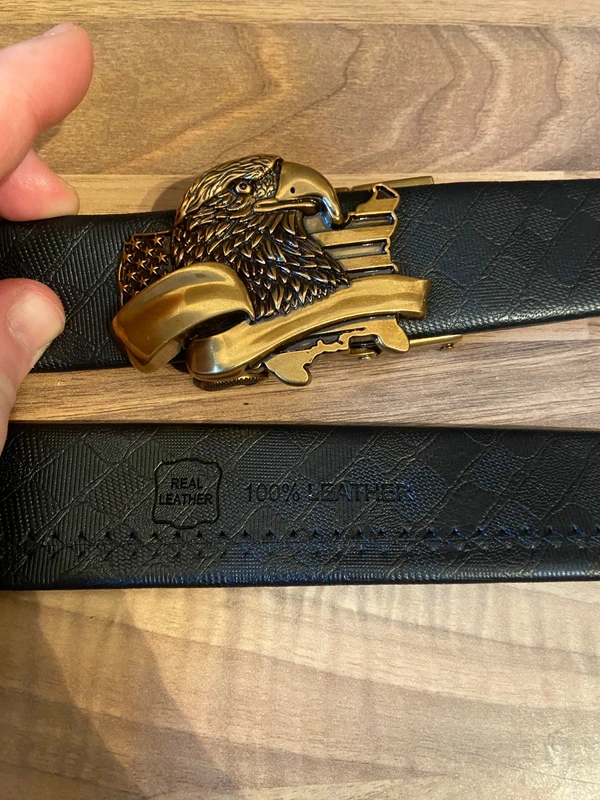 Eagle leather belt