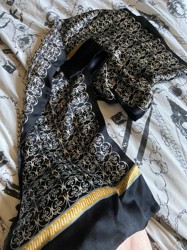Silk caveat/bow tie shawl