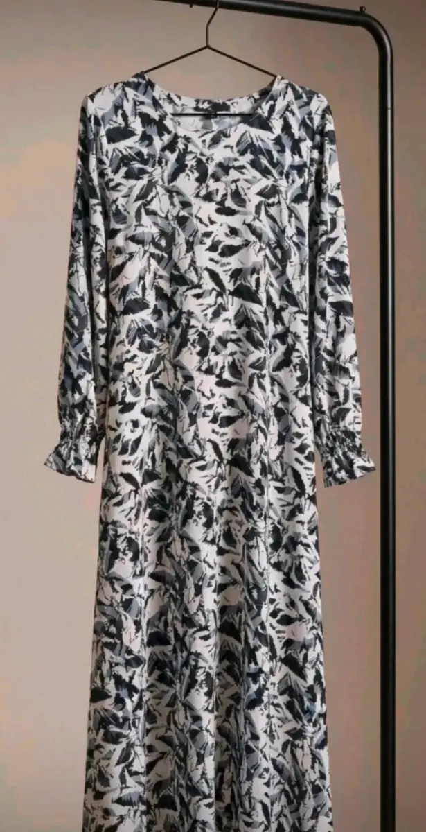 Ladies Floral Bell flare sleeve maxi dress plus size 18