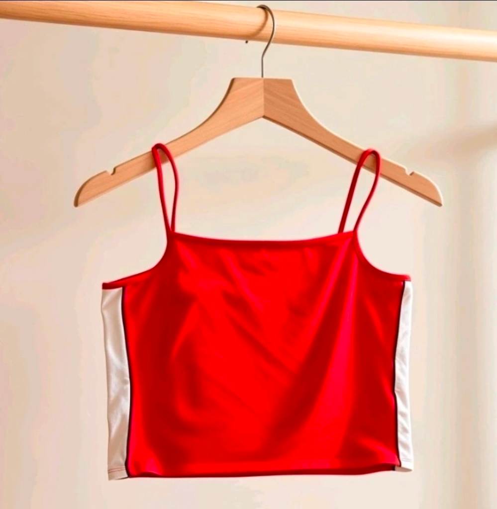Womens New Look sporty panel crop vest cami top plus size 18