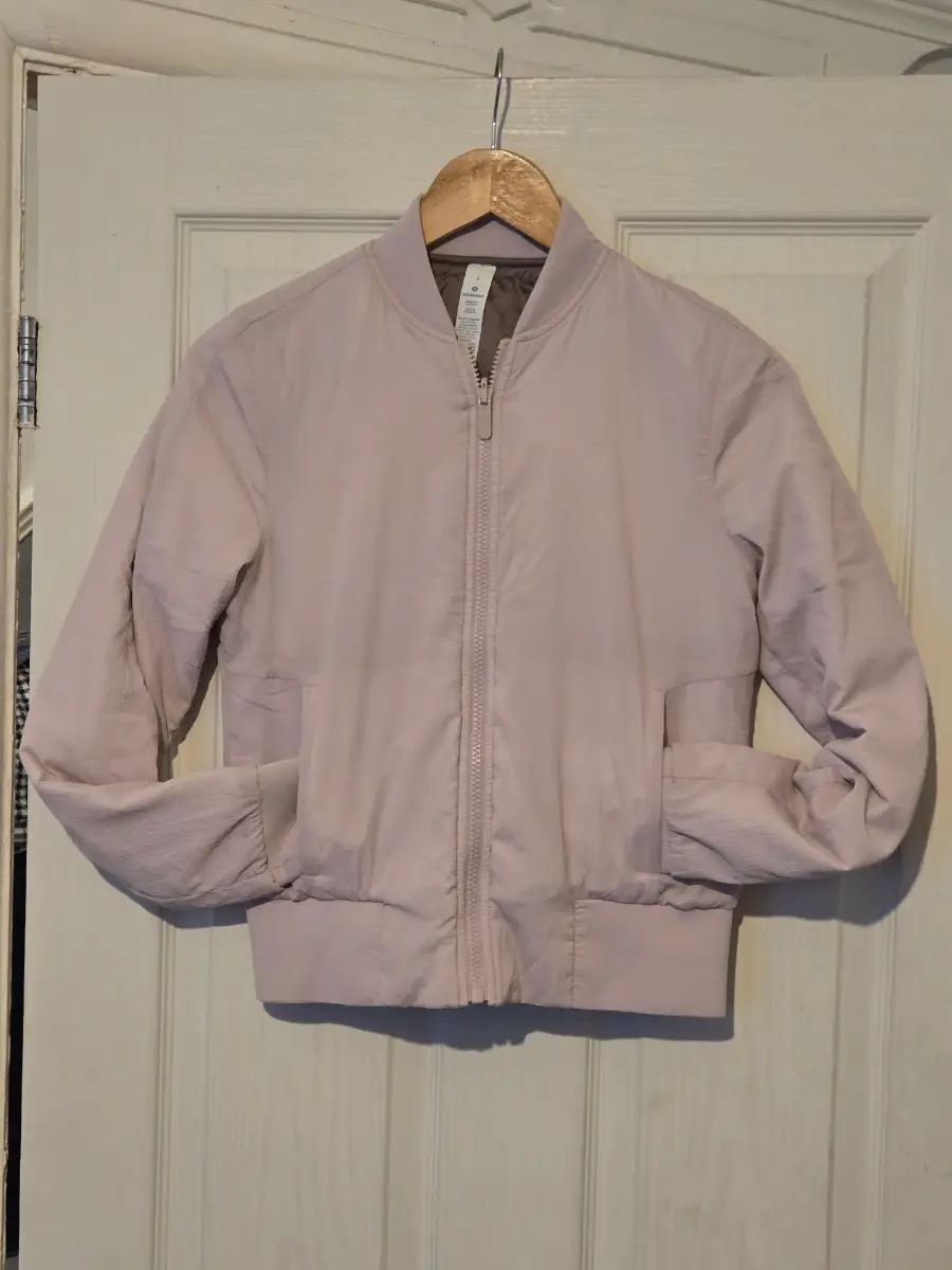 Womens Lululemon Non-Stop Reversible Bomber Jacket Size 6uk Lilac