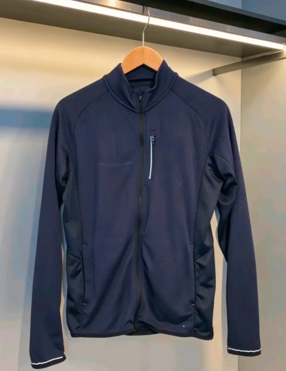 Womens H&M Activewear track Gym Yoga jacket top size 8-10 Navy