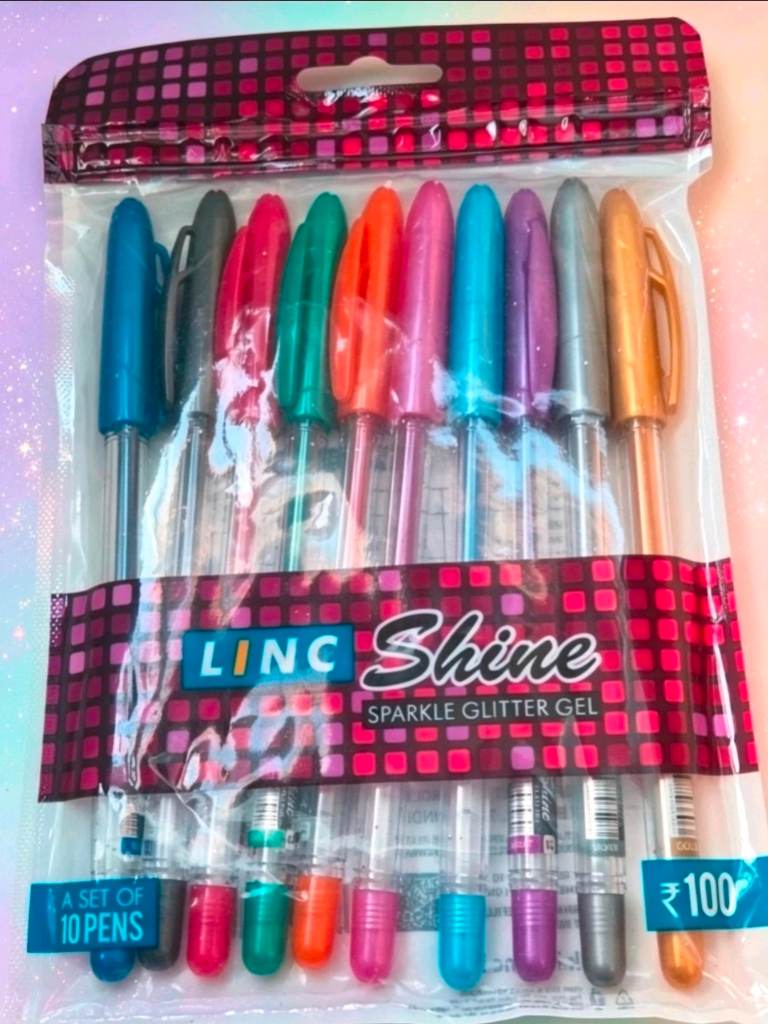 New Linc Shine Glitter Gel Pens 10 pk