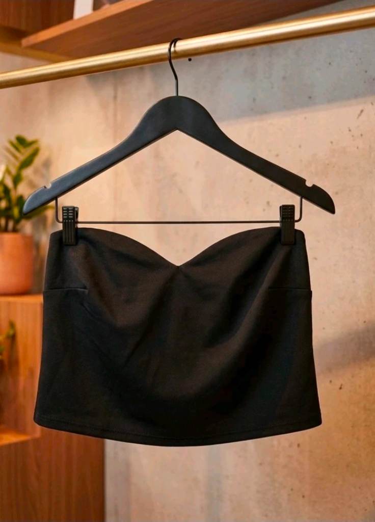 New H&M Sweetheart plunge Bandeau Strapless Top plus size 24-26