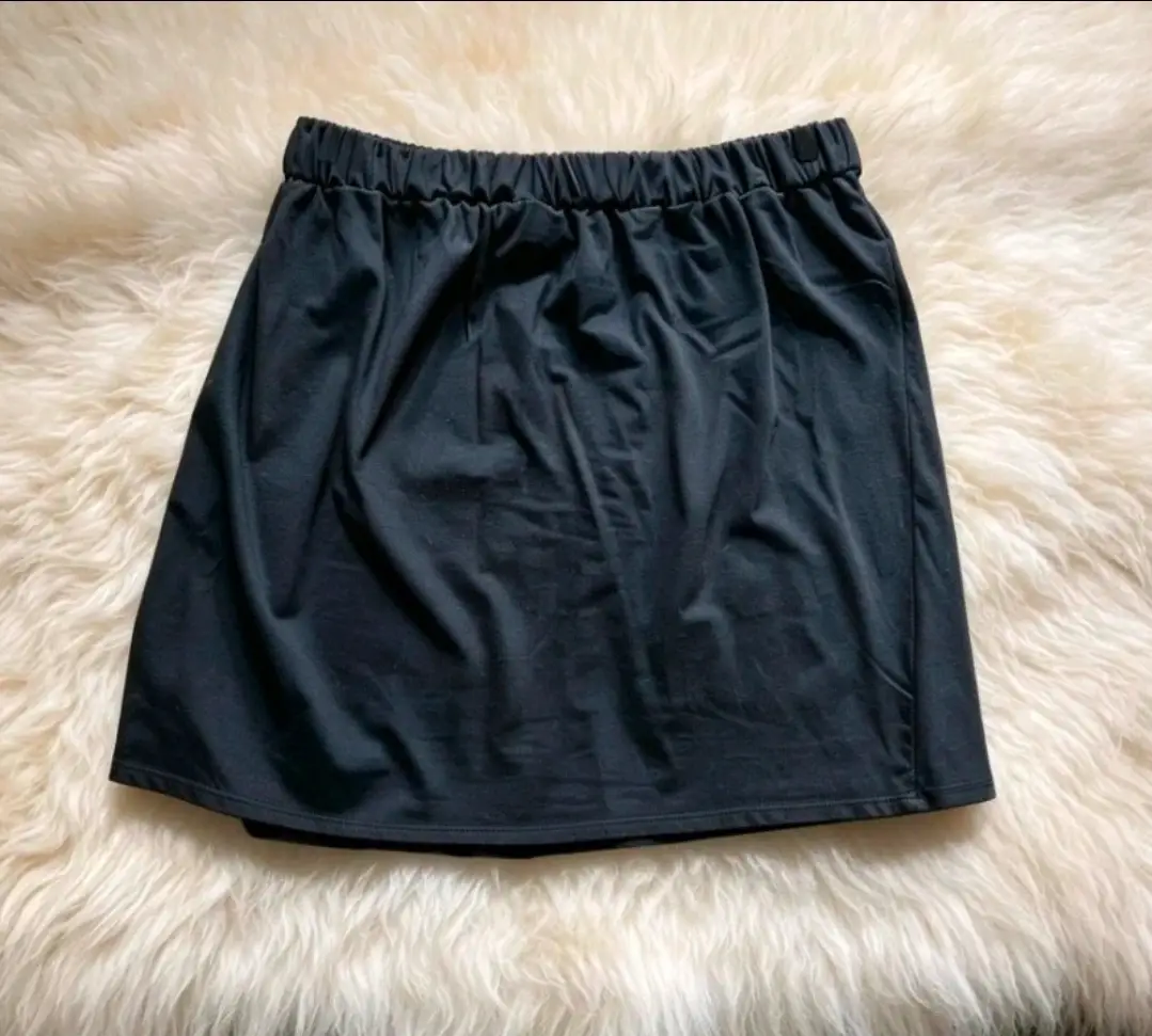 Womens PrettyLittleThing Elasticated Waistband Mini Skirt Plus Size 24 Black