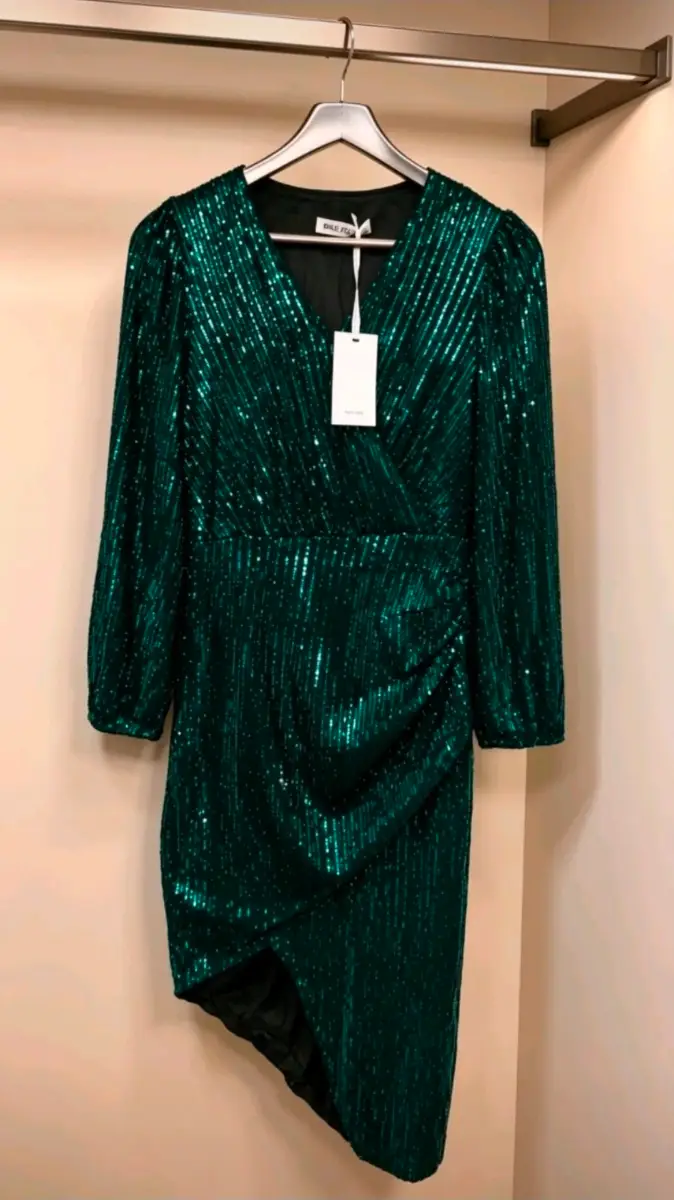 New womens Grace Karin Sequin Asymmetrical Midi Dress size 8-10