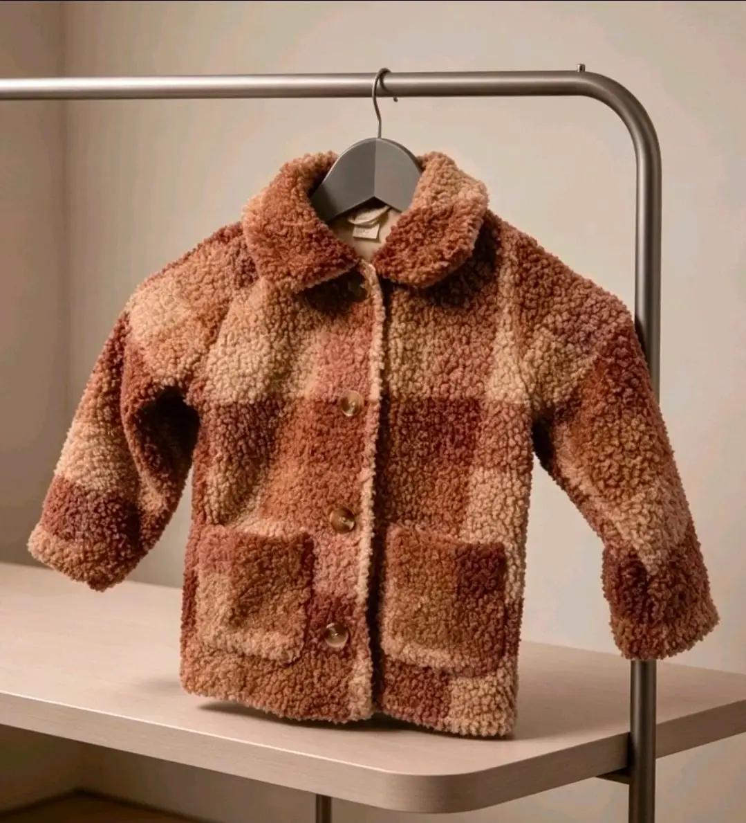 Girls H&M Teddy Fleecey Shacket Age 3-4