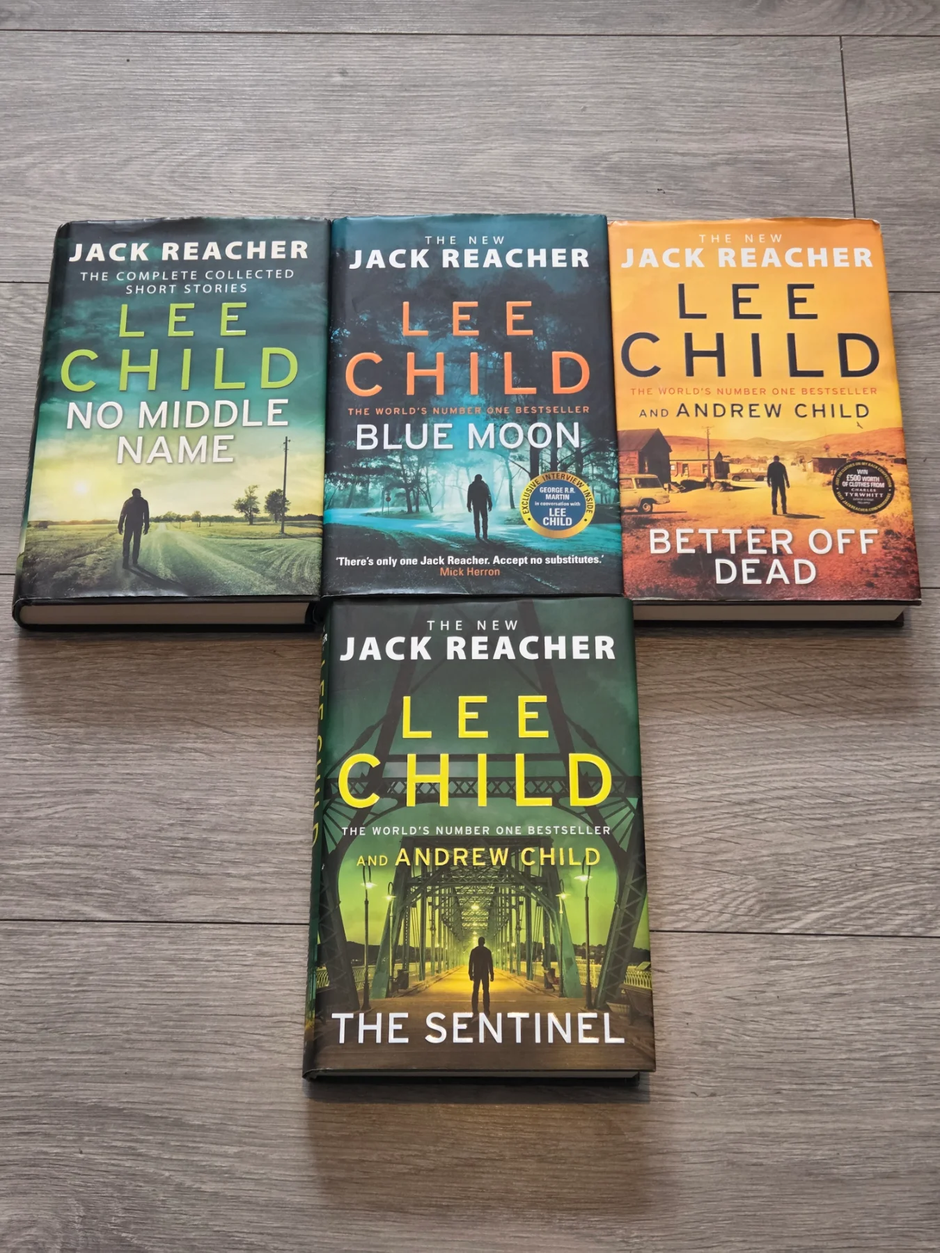 Bundle of 4 Jack Reacher Hardback Books — Lee Child (2 x Andrew Child) — Crime Thriller Collection