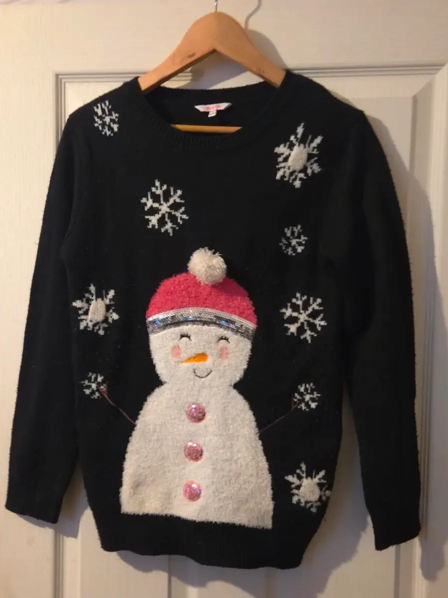 Girls Miss Evie light up Christmas sweater jumper top age 13-14