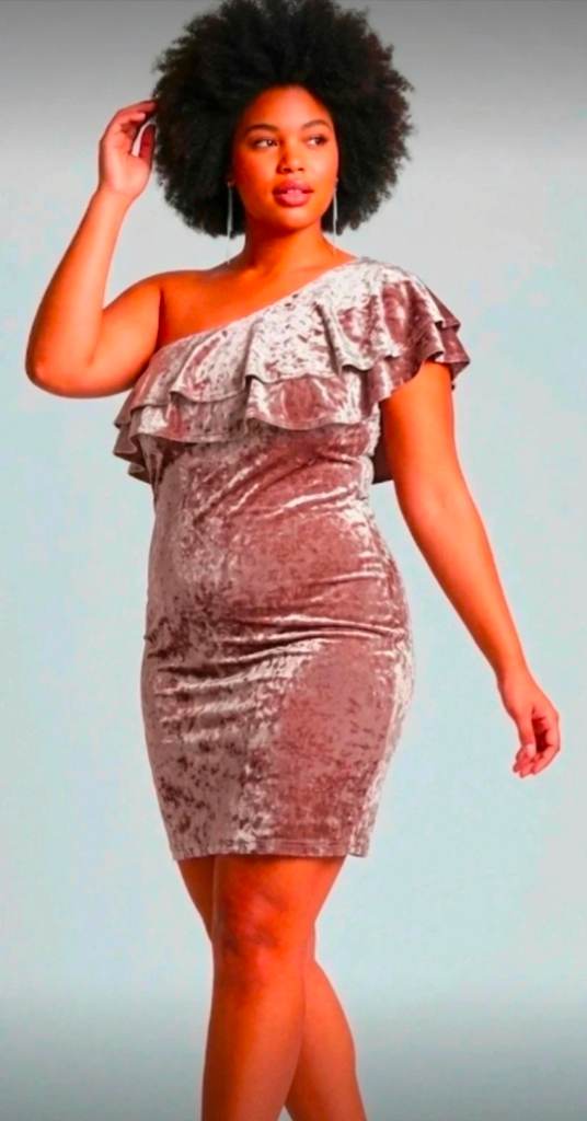 New Womens Forever 21 one shoulder velvet Bodycon Mini Dress Plus Size 24