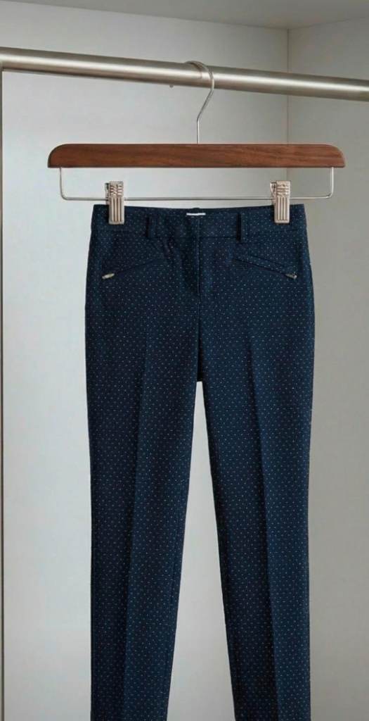 Womens GAP Polka Dot Skinny Trousers size 4 Blue