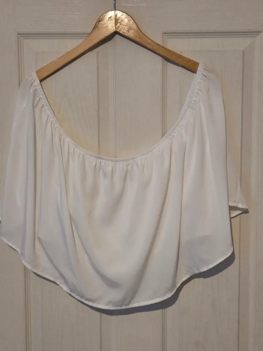Womens Boohoo Gipsy Off The Shoulder Top Plus Size 22 White