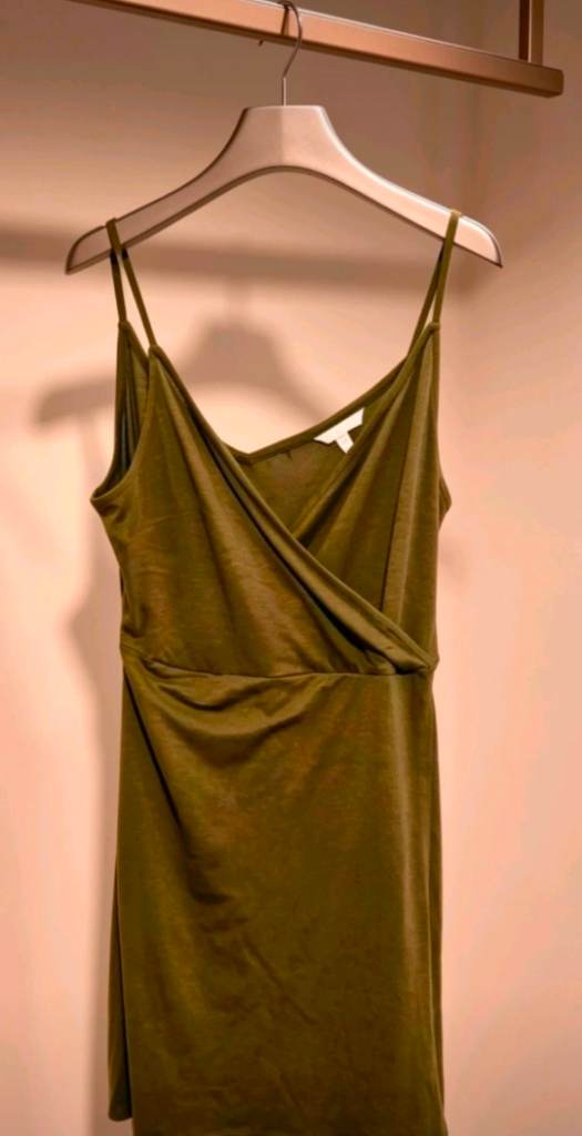 Womens H&M wrap over strappy summer belt dress plus size 18