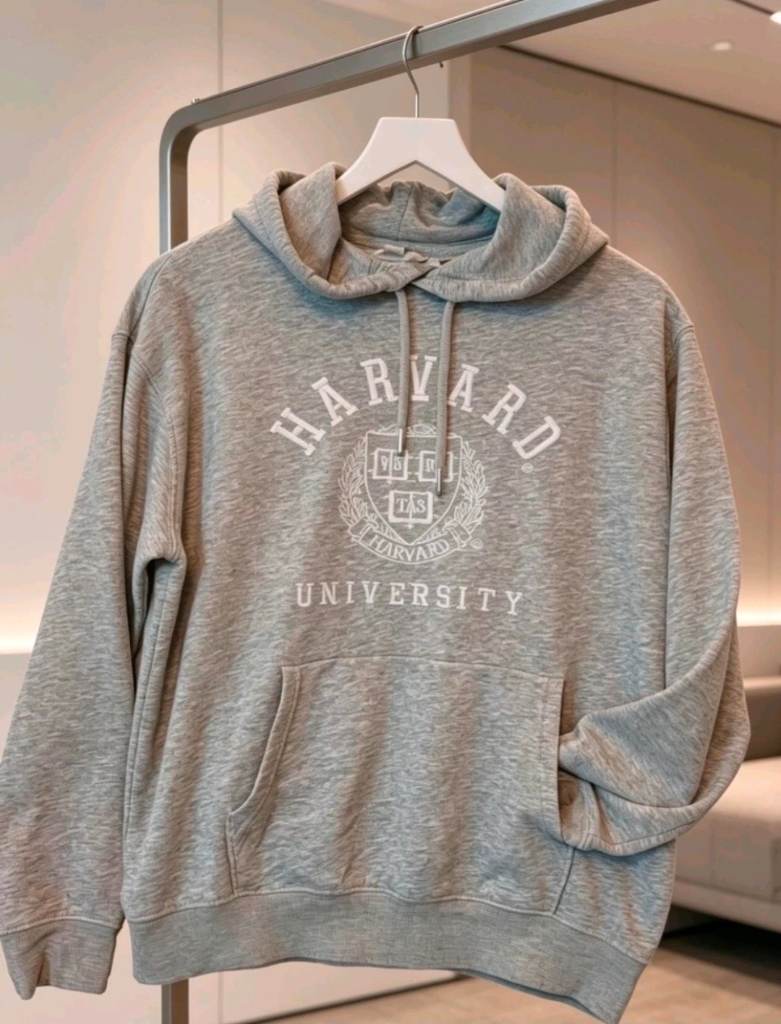 Womens H&M Harvard University Hoodie Sweater Jumper Top size 6 Grey