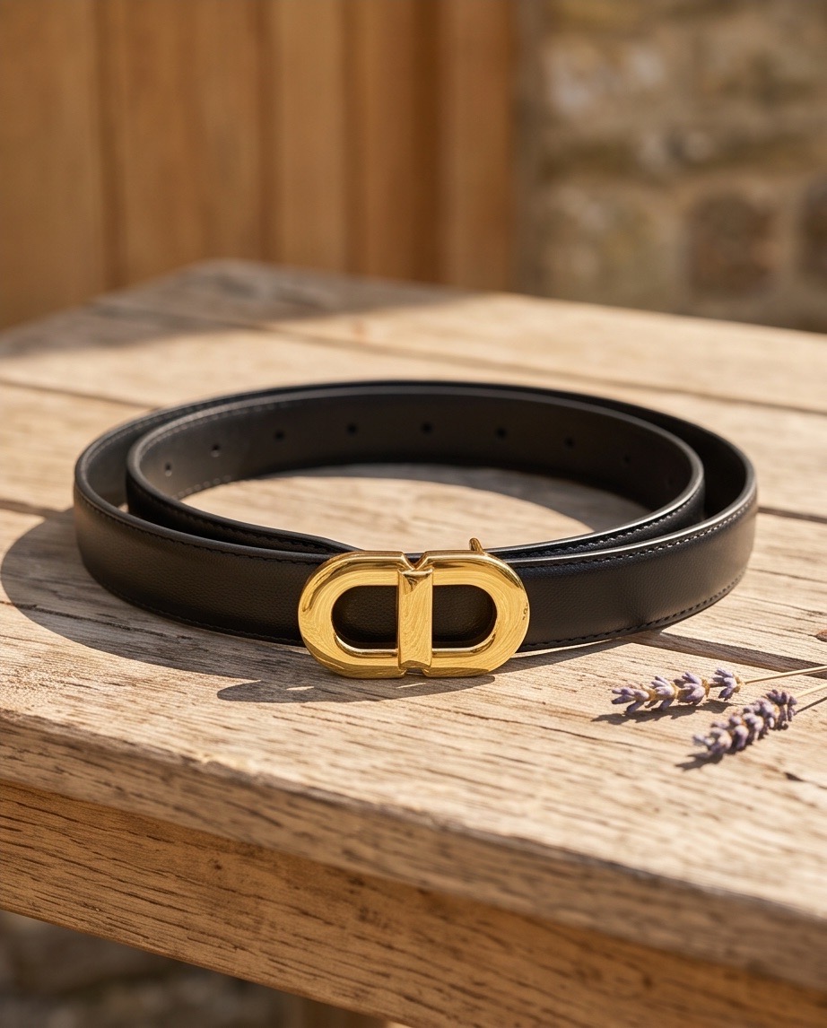 Black adjustable belt