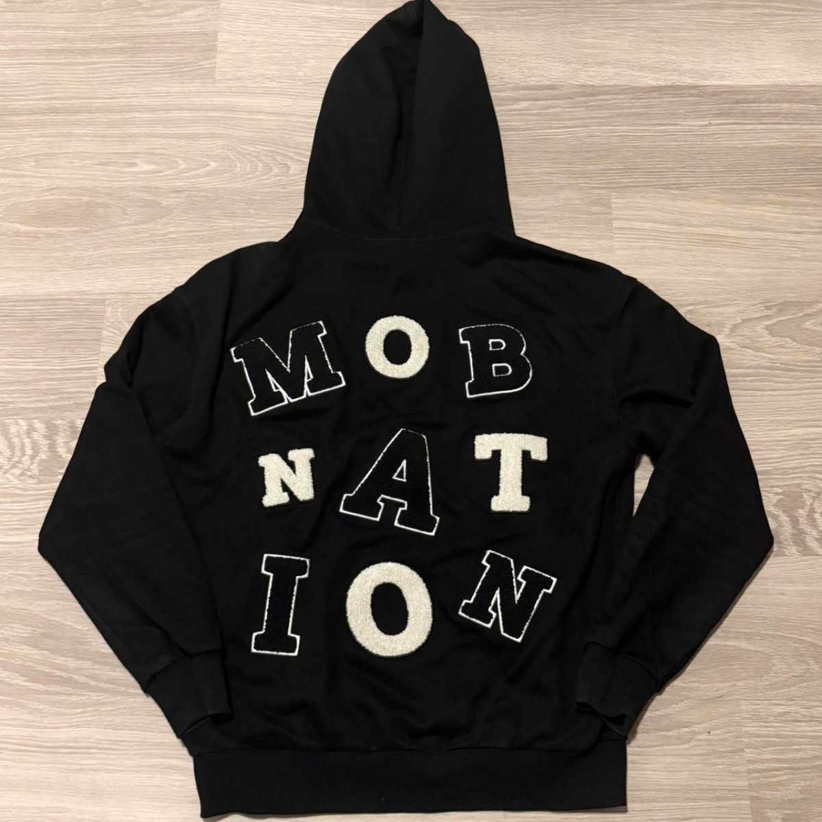 Mob nation black graphic hoodie men’s