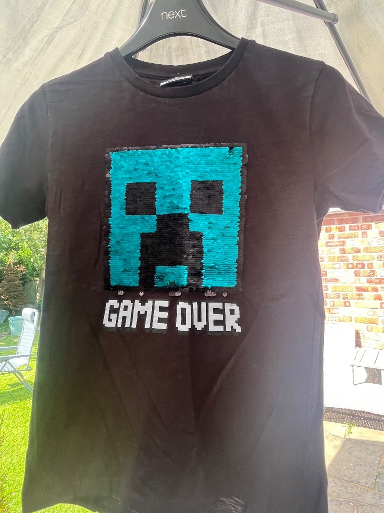 Boys Next Minecraft Sequin T-Shirt – Age 8 Years