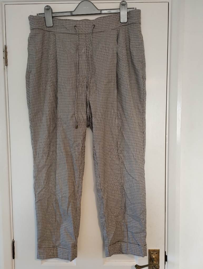 M&S Collection Ladies checked smart trousers size 16