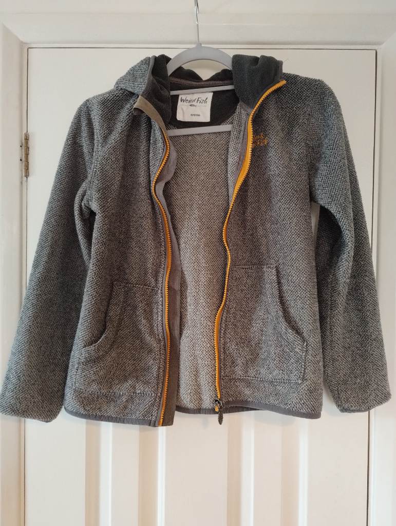 Boys Weird Fish hoodie. Nice orange accents. 11-12yrs