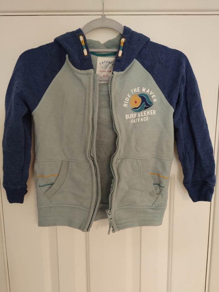 Boys Fat Face surfer hoodie 6-7 yrs