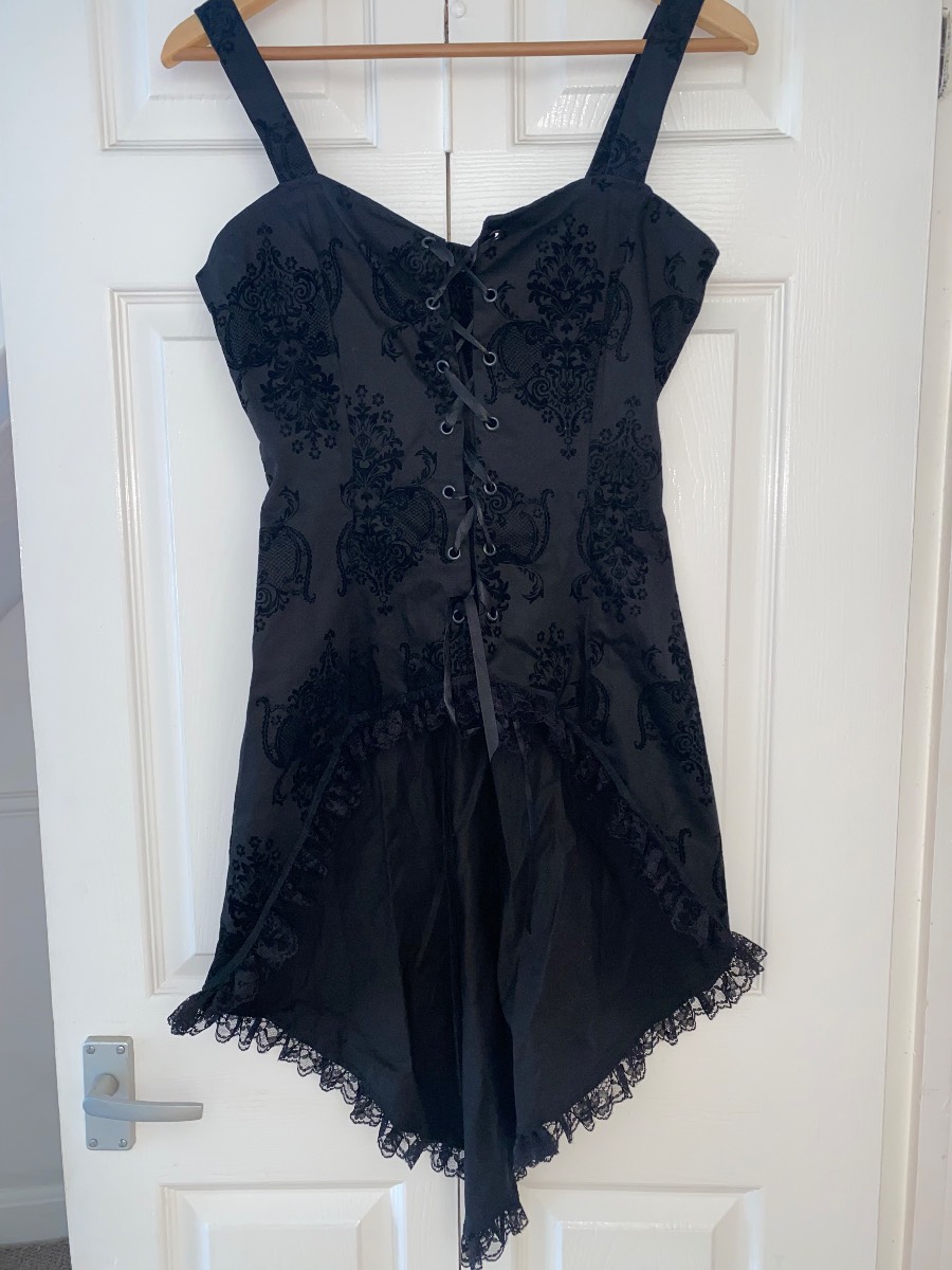 Woman’s size 12 steam punk.com black corset dress
