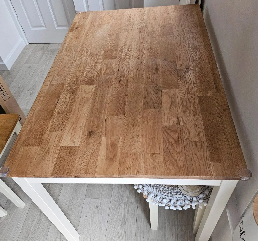 Table only ivory oak