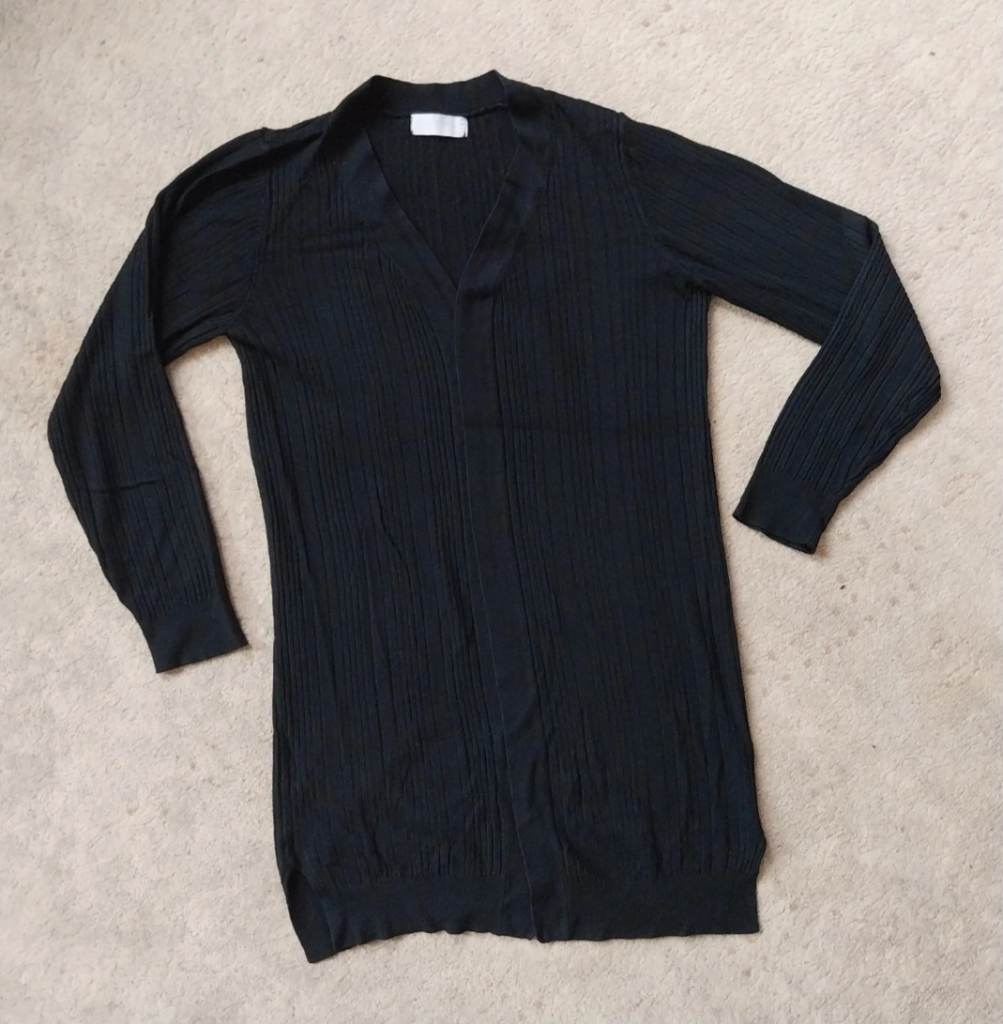 Ladies Long Black Cardigan
