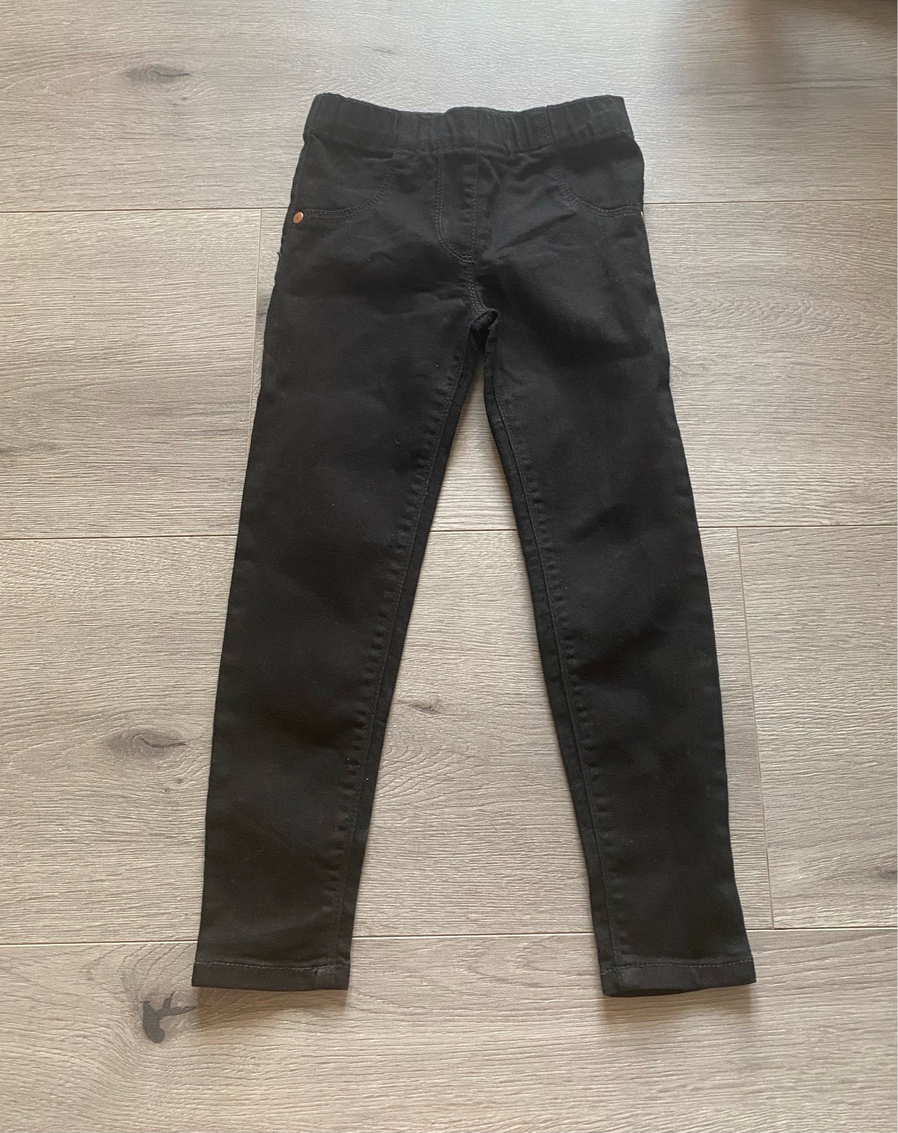 Girls George Black Slim Thick Leggings/Trousers