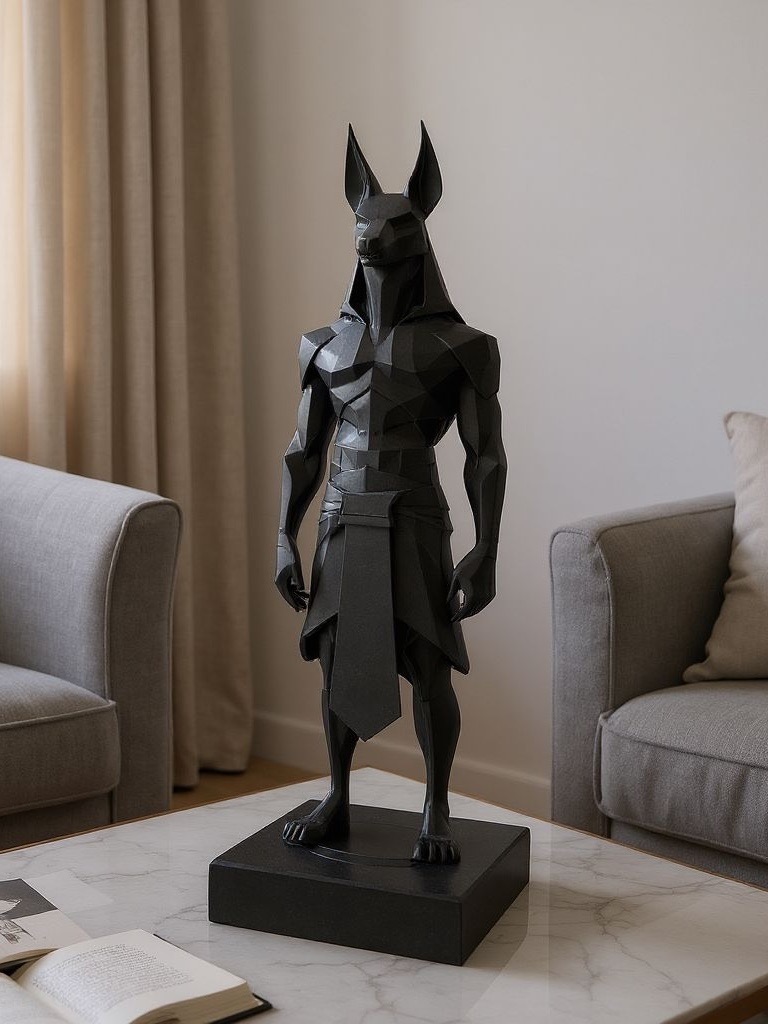 Anubis Egyptian God Sculpture Home Decor Mythology Figurine Ornament Gift
