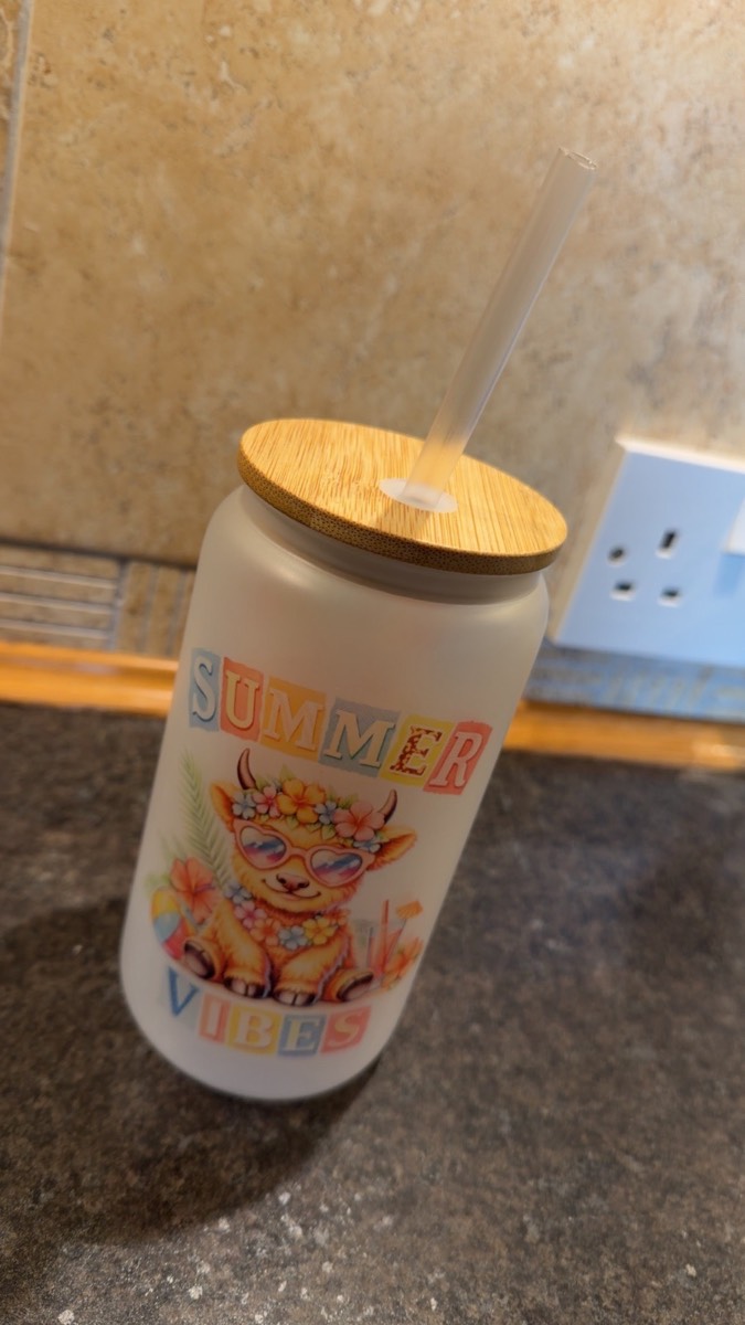 Summer vibes tumbler glass