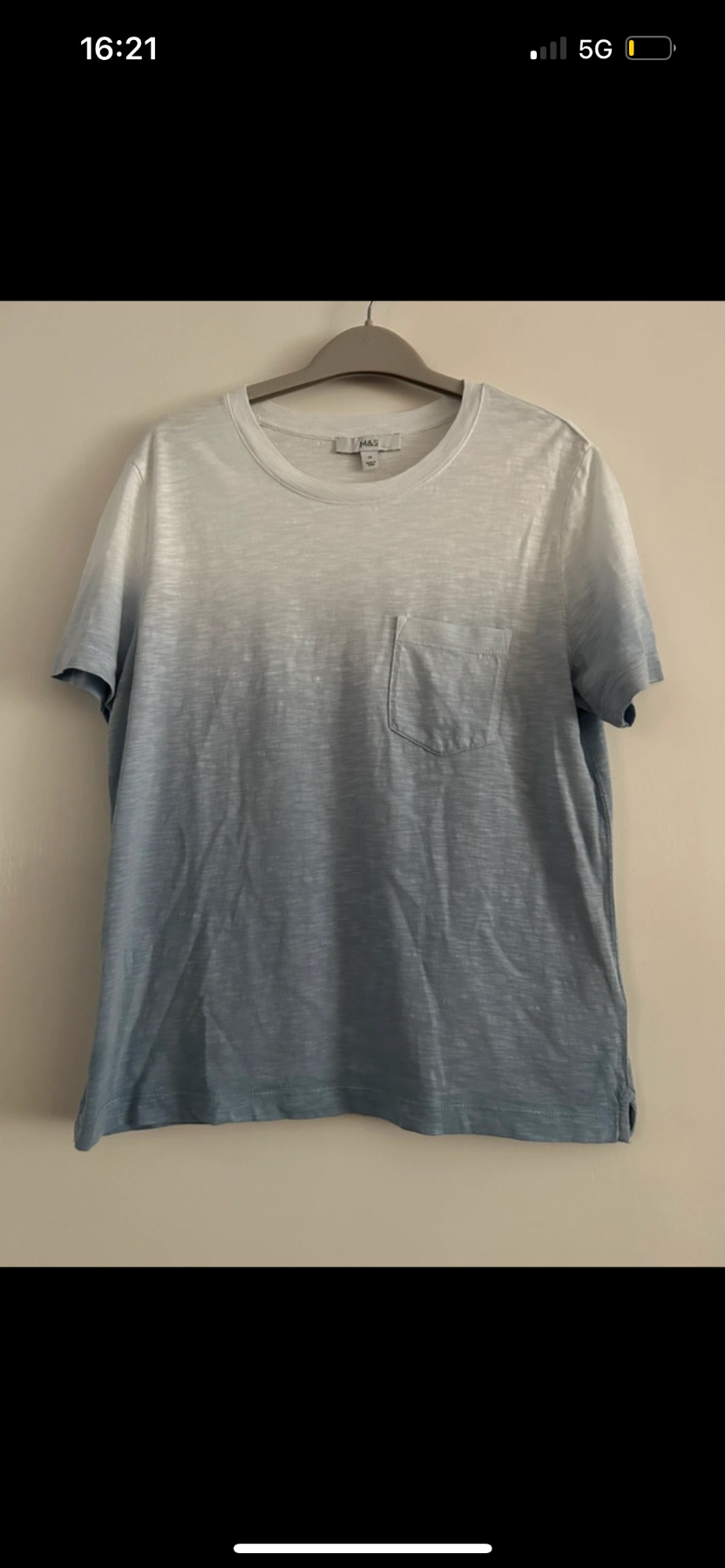 Marks and Spencer blue & white T shirt size 10 uk