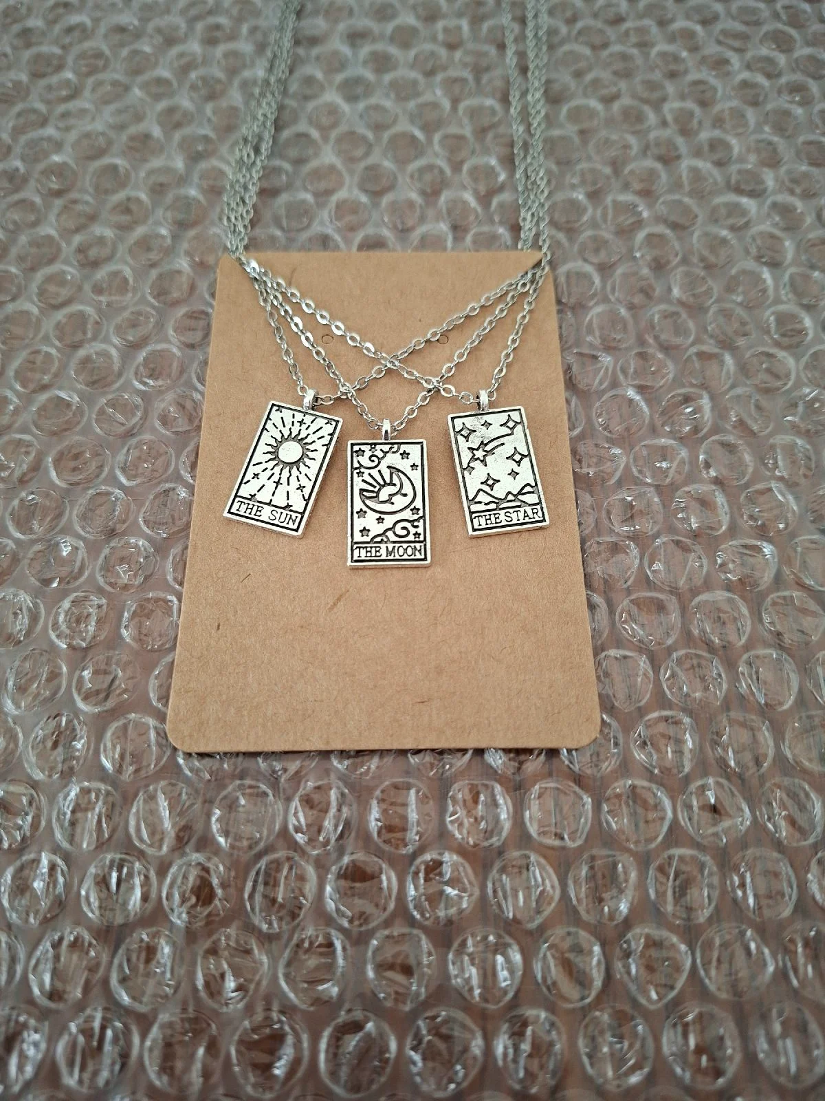 Tarot Card The Sun, Moon and Star Necklace Bundle