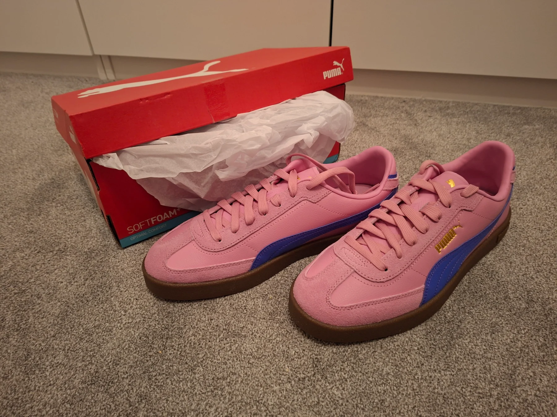 PUMA Club II Era Pink Trainers Size UK 8 EUR 42 Brand New In Box