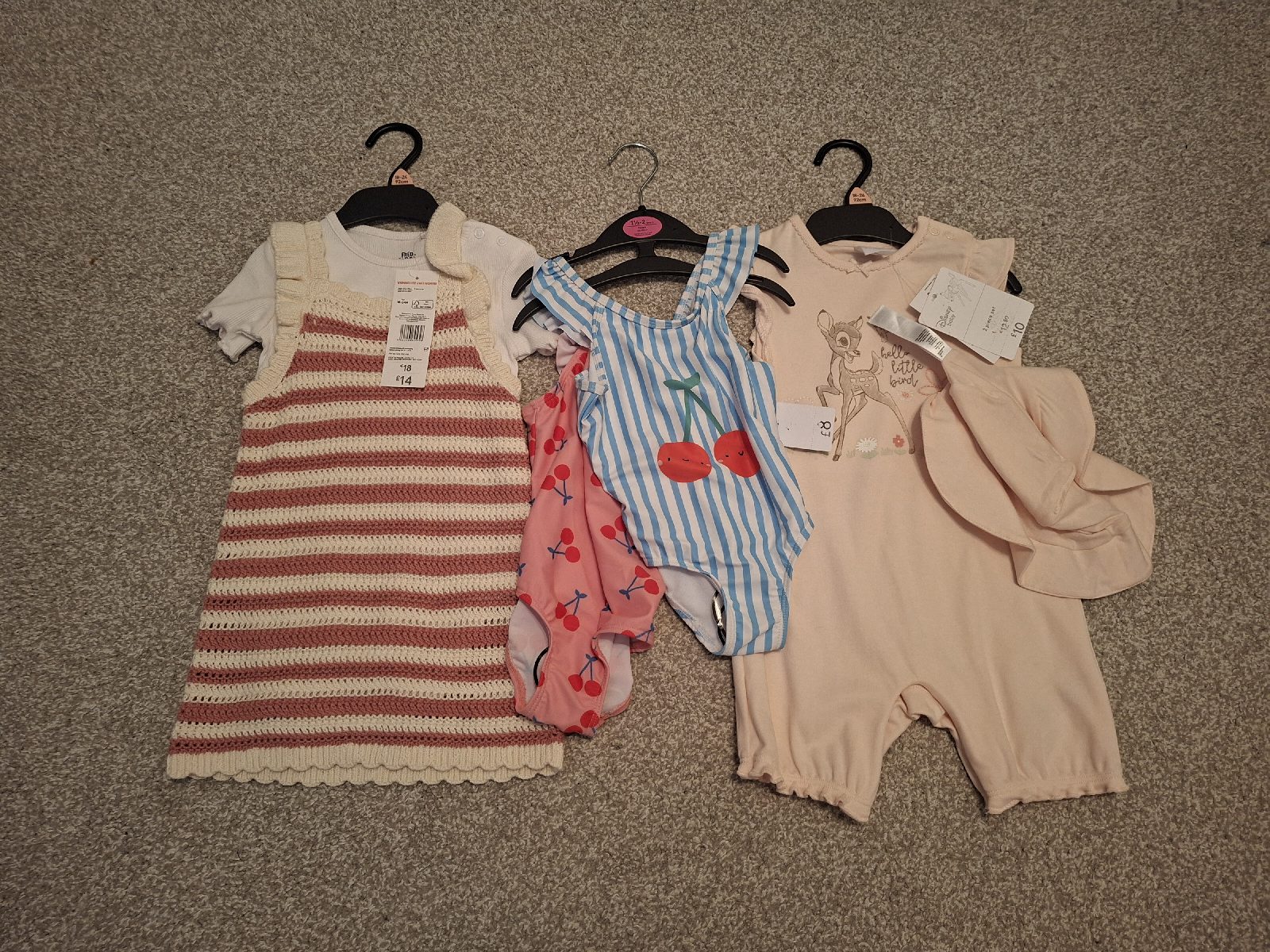 Bundle Of Toddler Girl Summer Outfits And Swim Wear Age 18-24m
