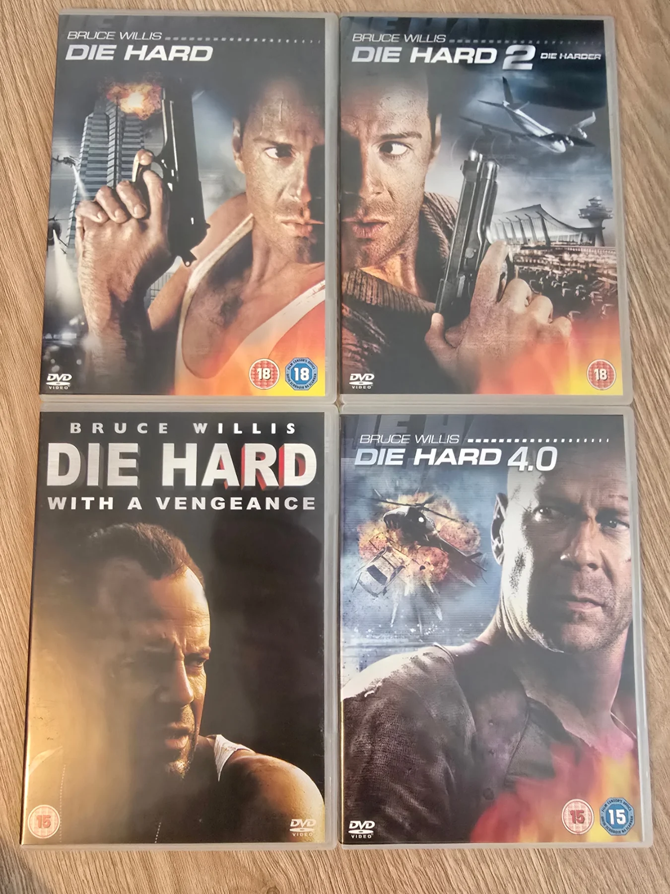 Die Hard Quadrilogy DVD Box Set • Bruce Willis • 4 Film Collection • Action