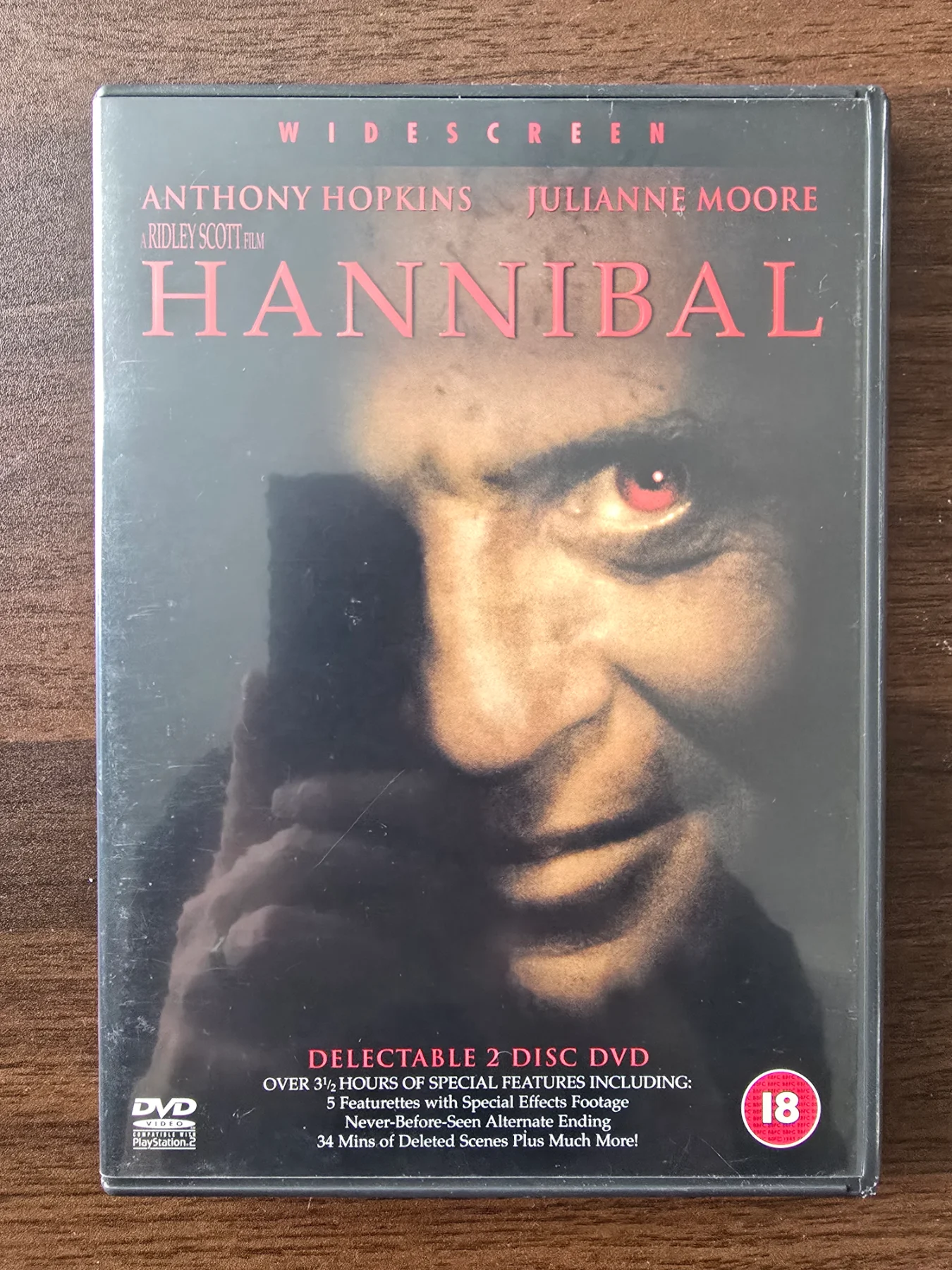 Hannibal DVD • 2-Disc Special Edition • Anthony Hopkins • Horror Thriller Classic