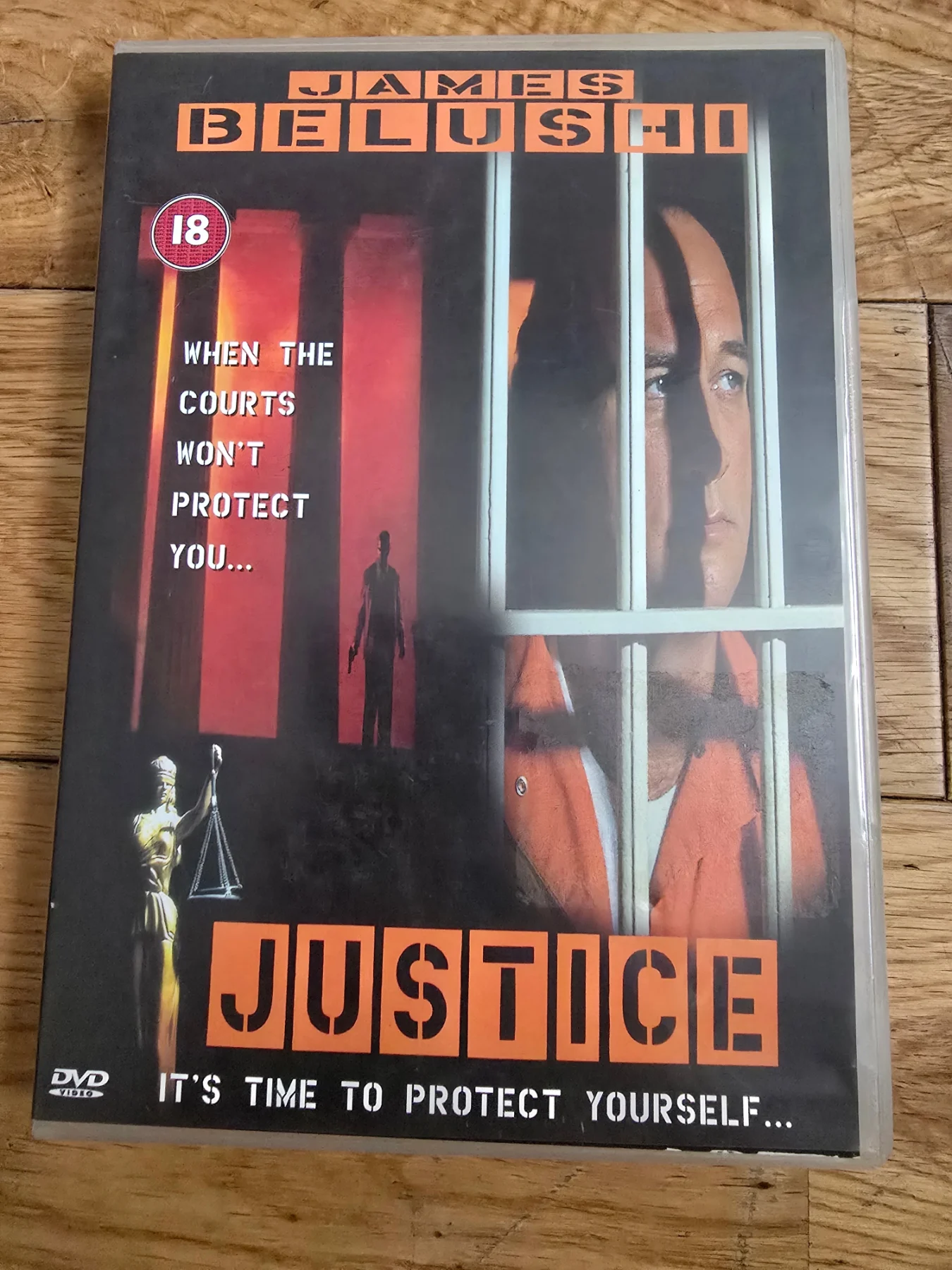 Justice DVD • James Belushi • Thriller Film • UK PAL Region 2 • Rated 18