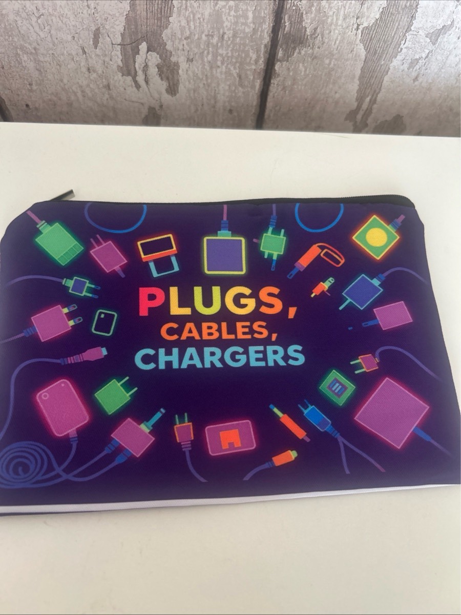 Cables And Charger Zip Bag purple