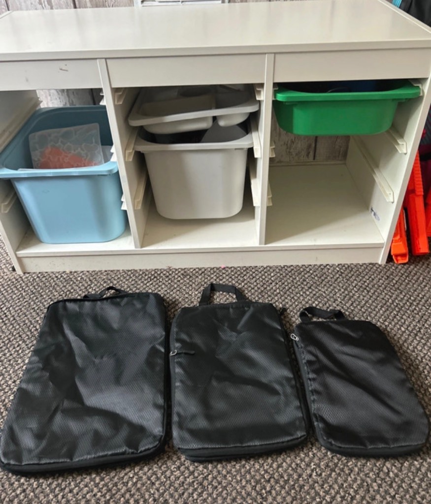 Double zip compress travel cubes