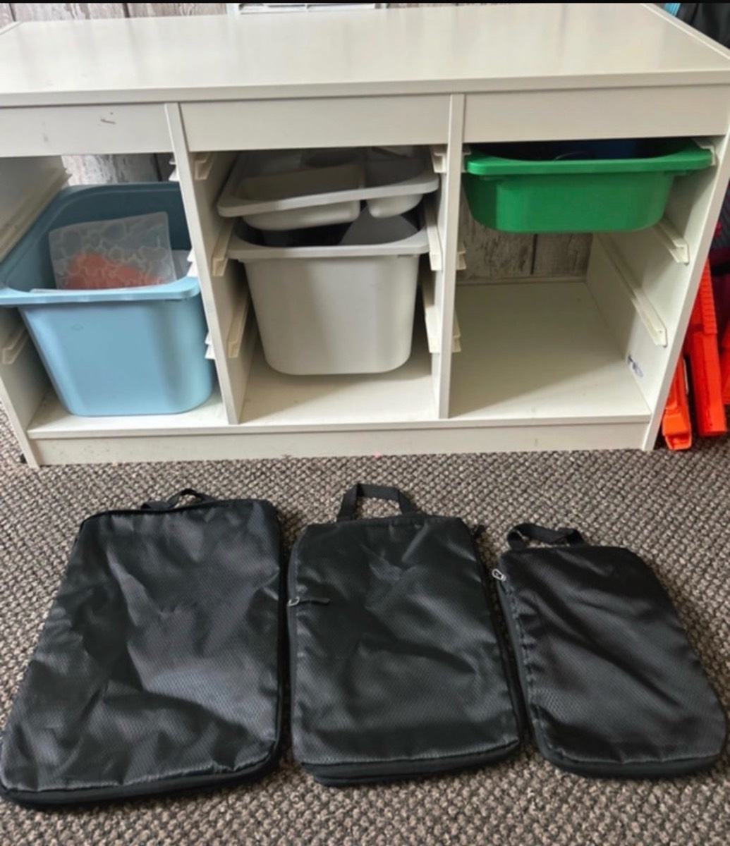 3 pcs double zip compression travel storage cubes