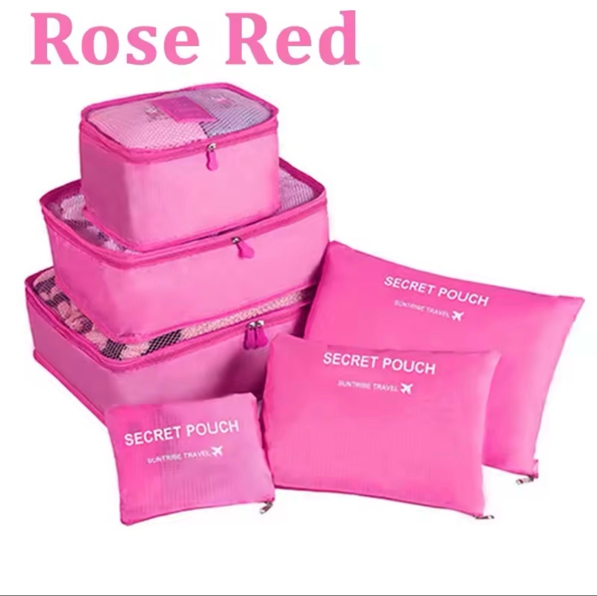 6 Pieces Organiser Set Luggage Suitcase Storage Bags Packing Travel Cubes UK