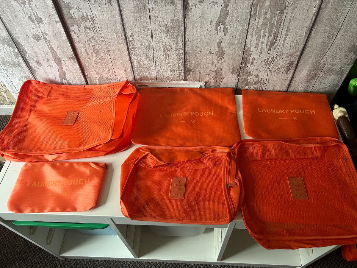 Orange large travel storage cubes