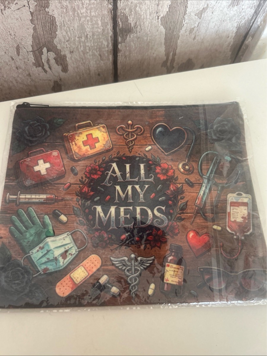 All my meds zip up bag