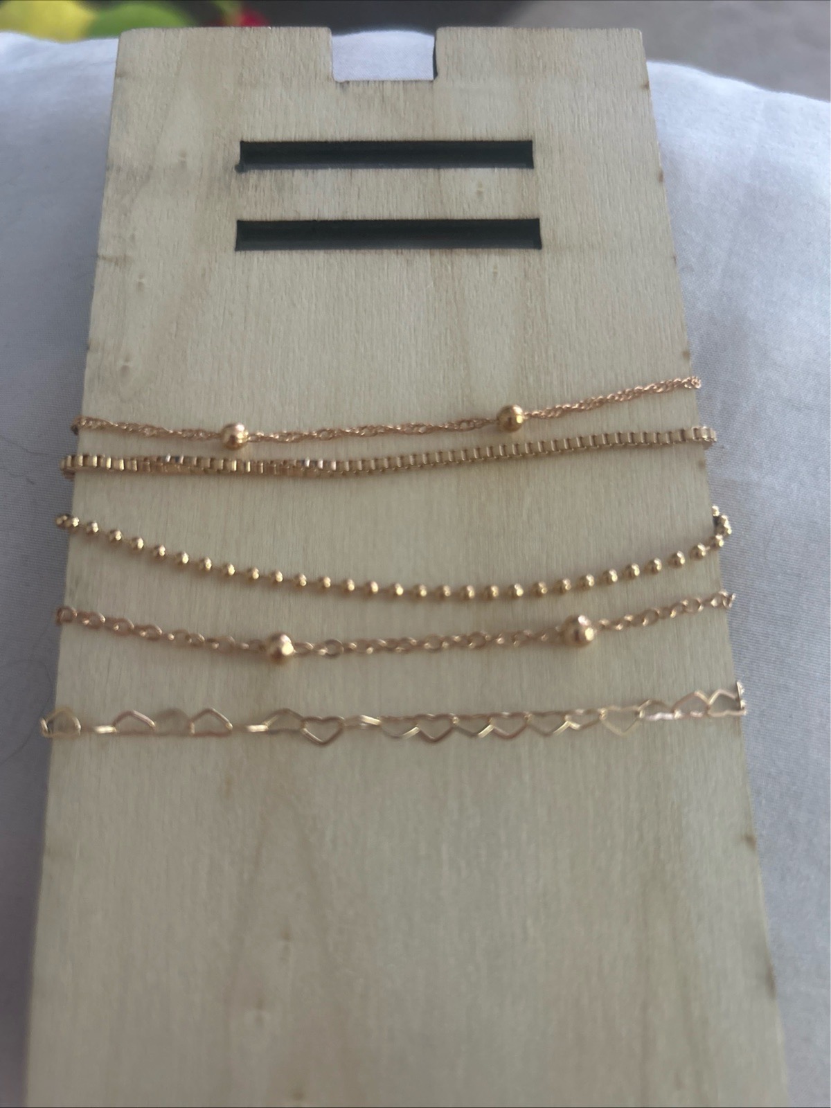 [Thin Chain Bracelet Set] Thin Chain Bracelet Set - 5pcs Elegant Jewelry